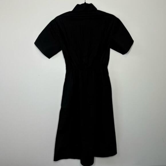 Thakoon Collared Short Sleeve Cotton Black Maxi Dress Womens Size 2 - Picture 10 of 11